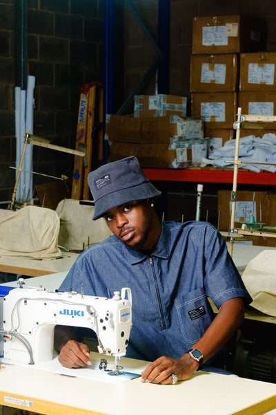 Boxed Denim Short sleeve Orphan Clothing Company