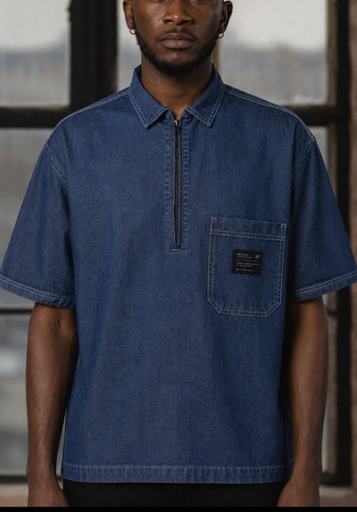 Boxed Denim Short sleeve Orphan Clothing Company