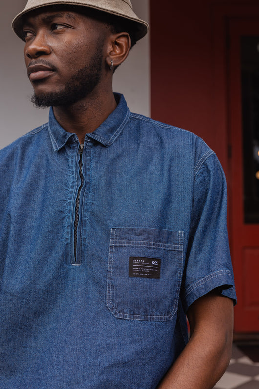 Boxed Denim Short sleeve Orphan Clothing Company